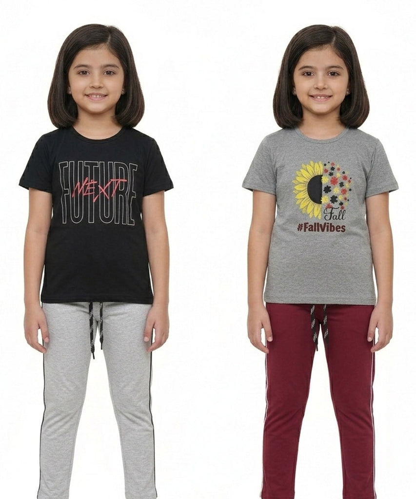 GIRLS TRACK PANT SET - COMBO