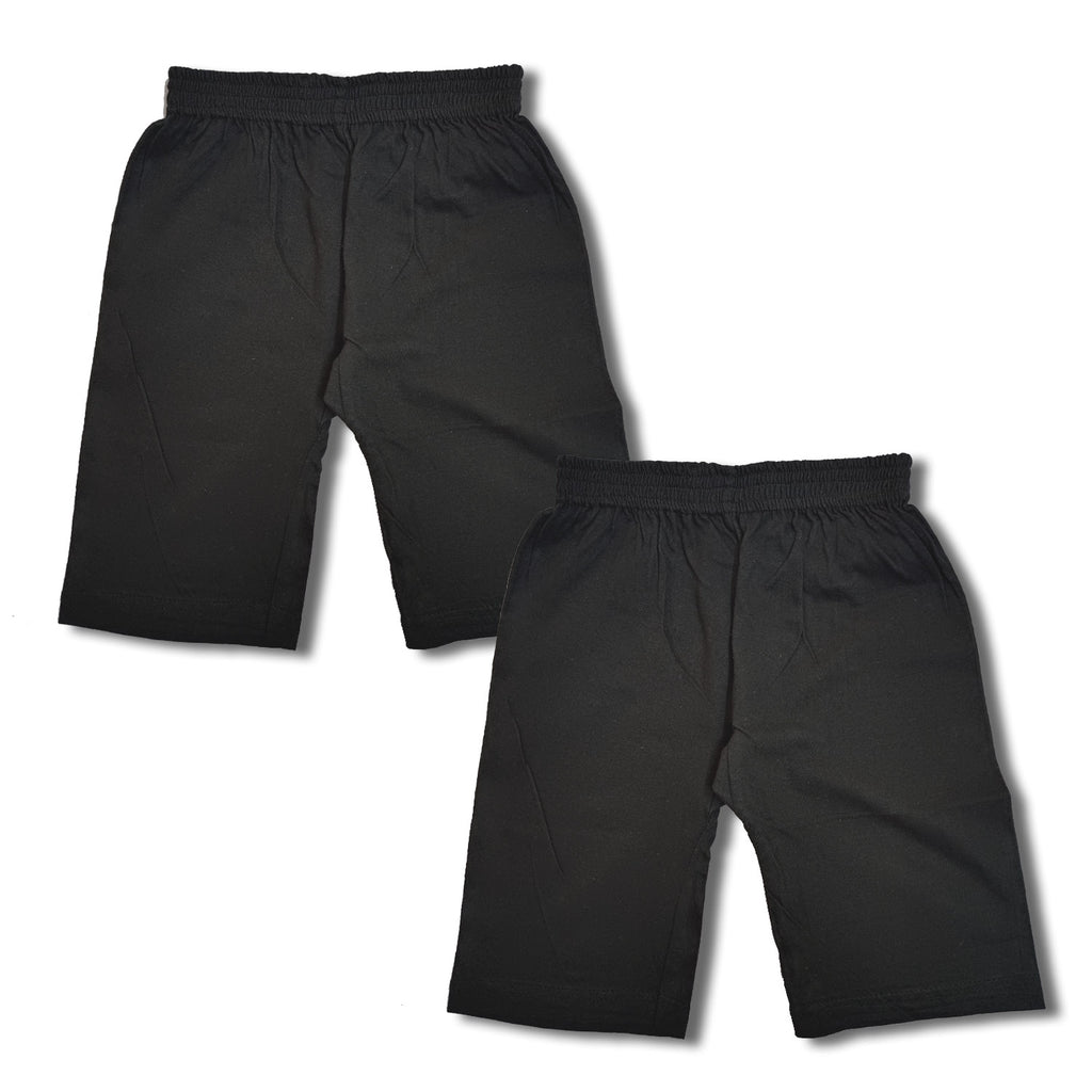 Girls Black Cycling Shorts Combo of 2