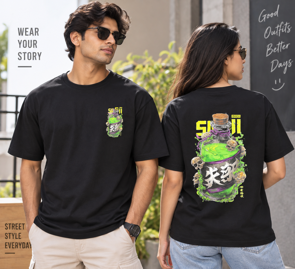 SHAKSI – Adult Unisex Oversized Graphic Printed T-Shirt