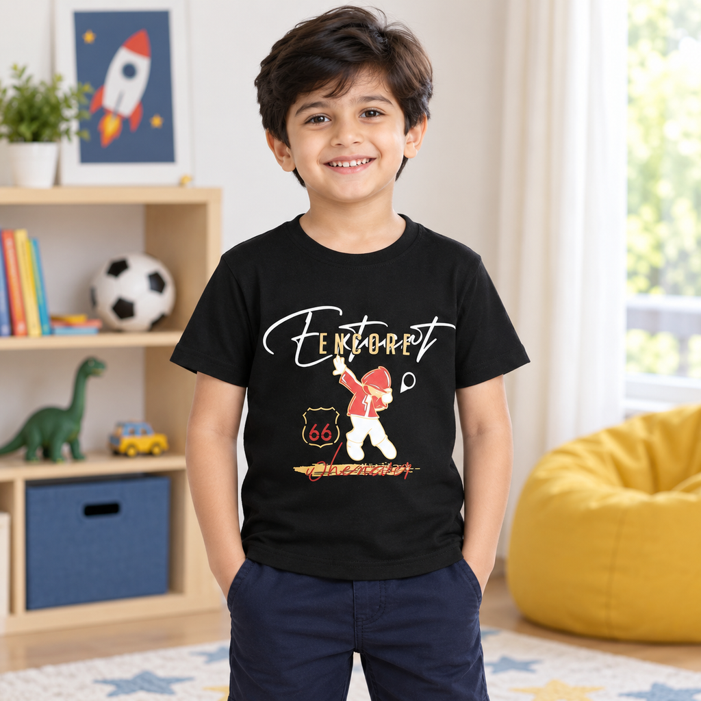 Boys Half Sleeve Cotton T-Shirt