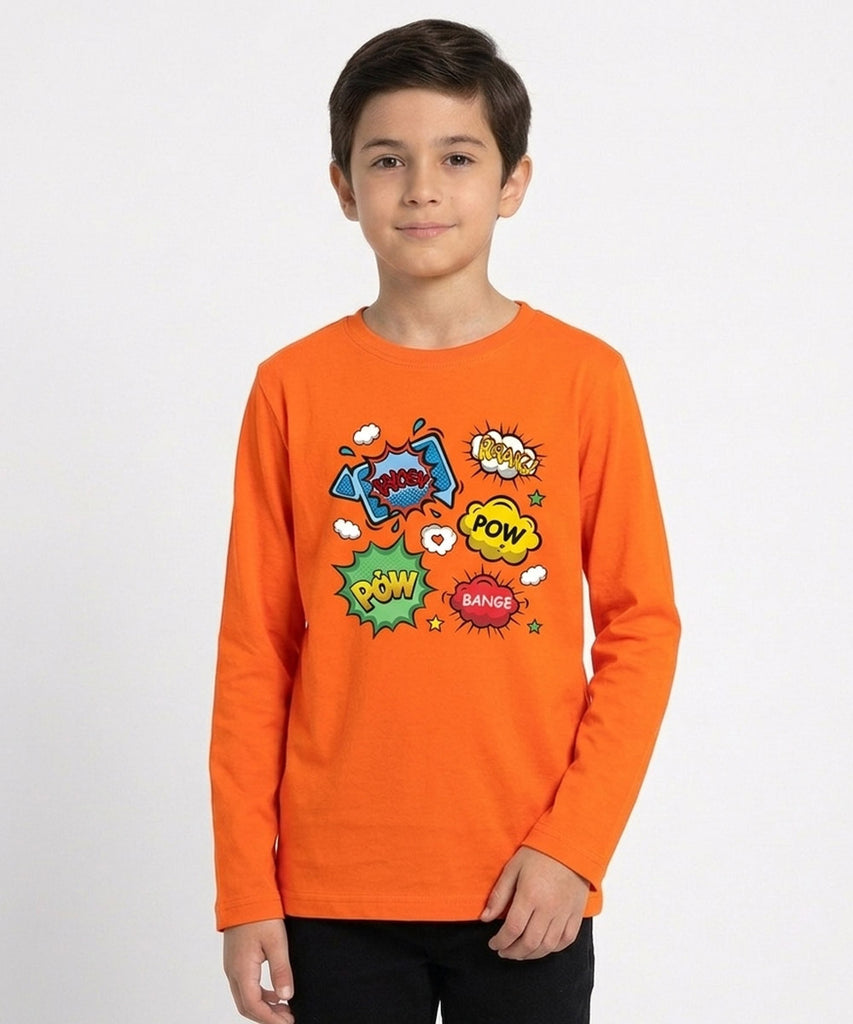 Boys Full Sleeve Cotton T-Shirt
