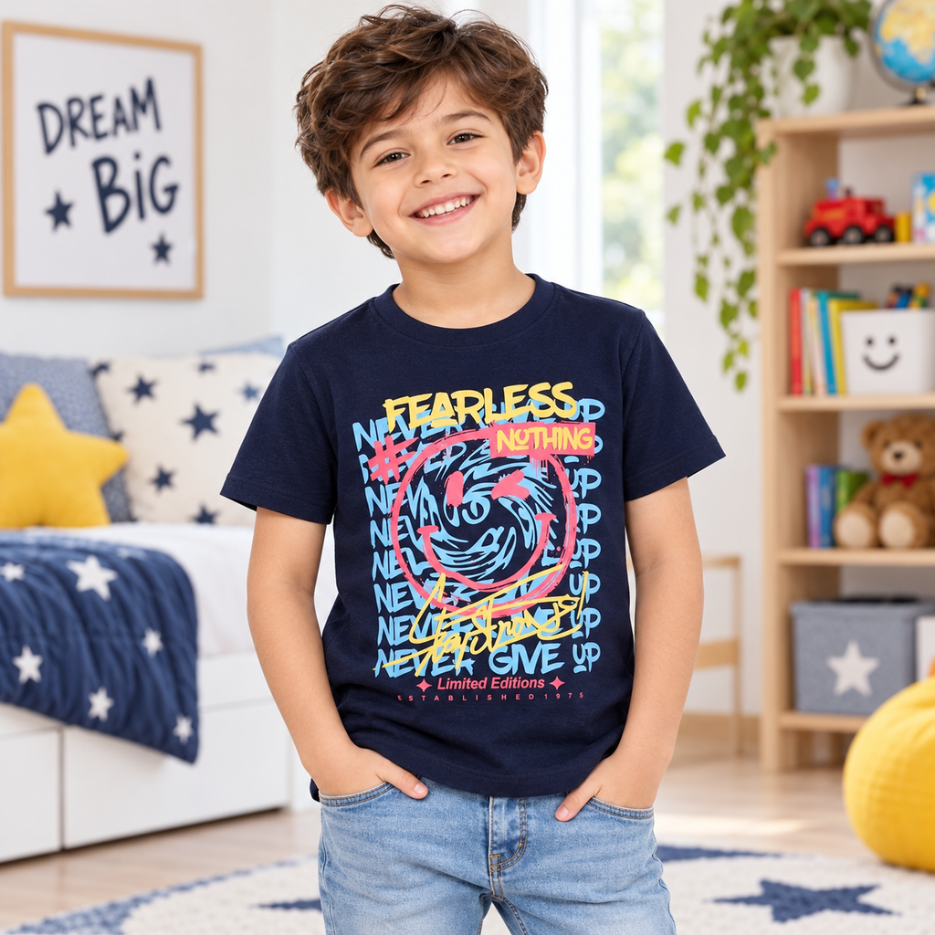 Boys Half Sleeve Cotton T-Shirt