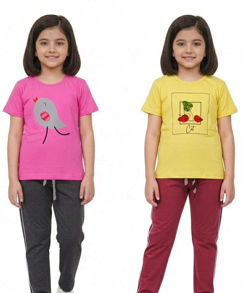 GIRLS TRACK PANT SET - COMBO