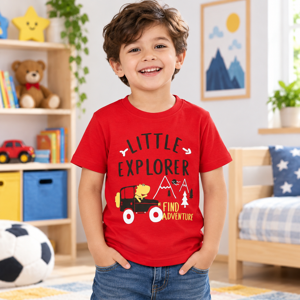 Boys Half Sleeve Cotton T-Shirt