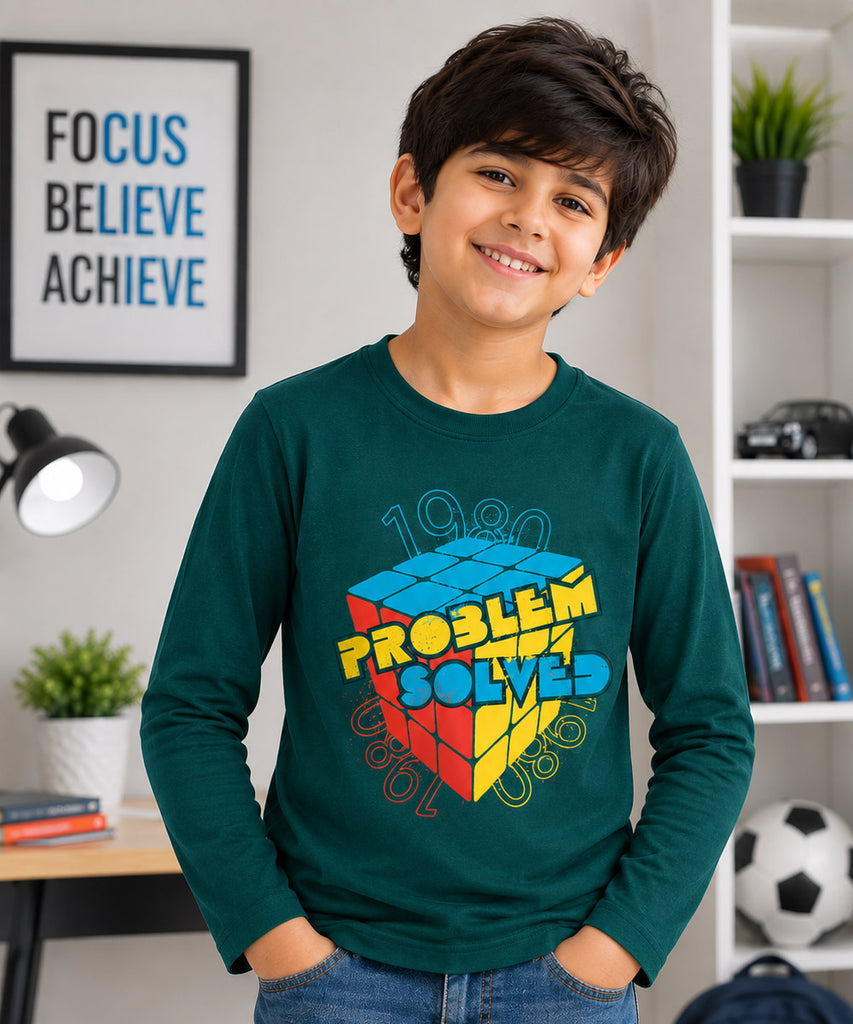 Boys Full Sleeve Cotton T-Shirt