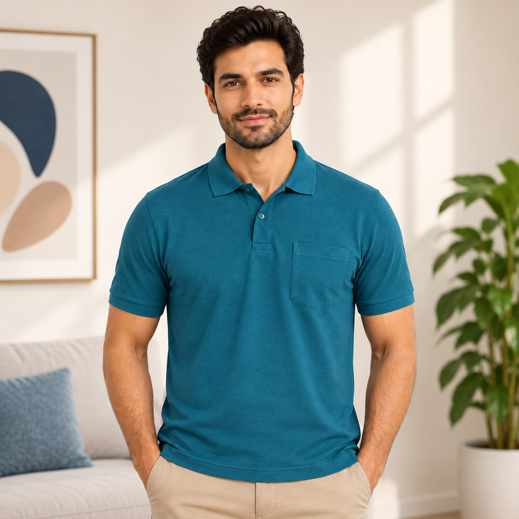 Men's Collared Half Sleeve T-Shirt