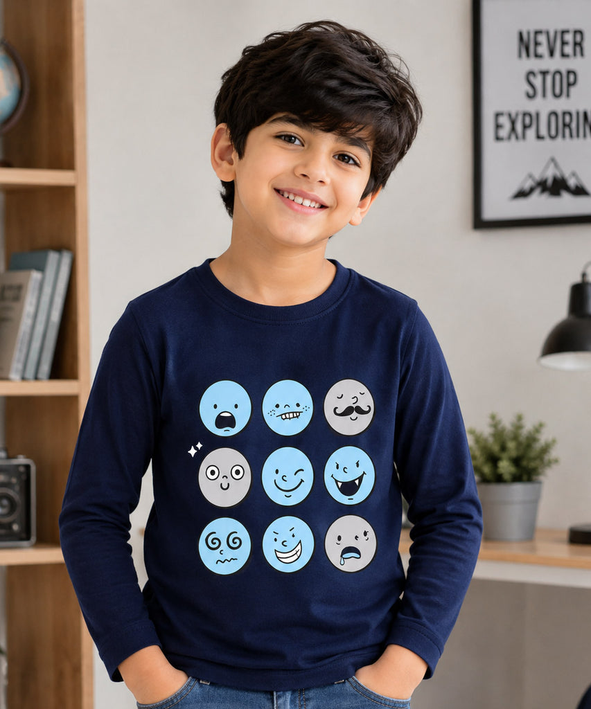 Boys Full Sleeve Cotton T-Shirt