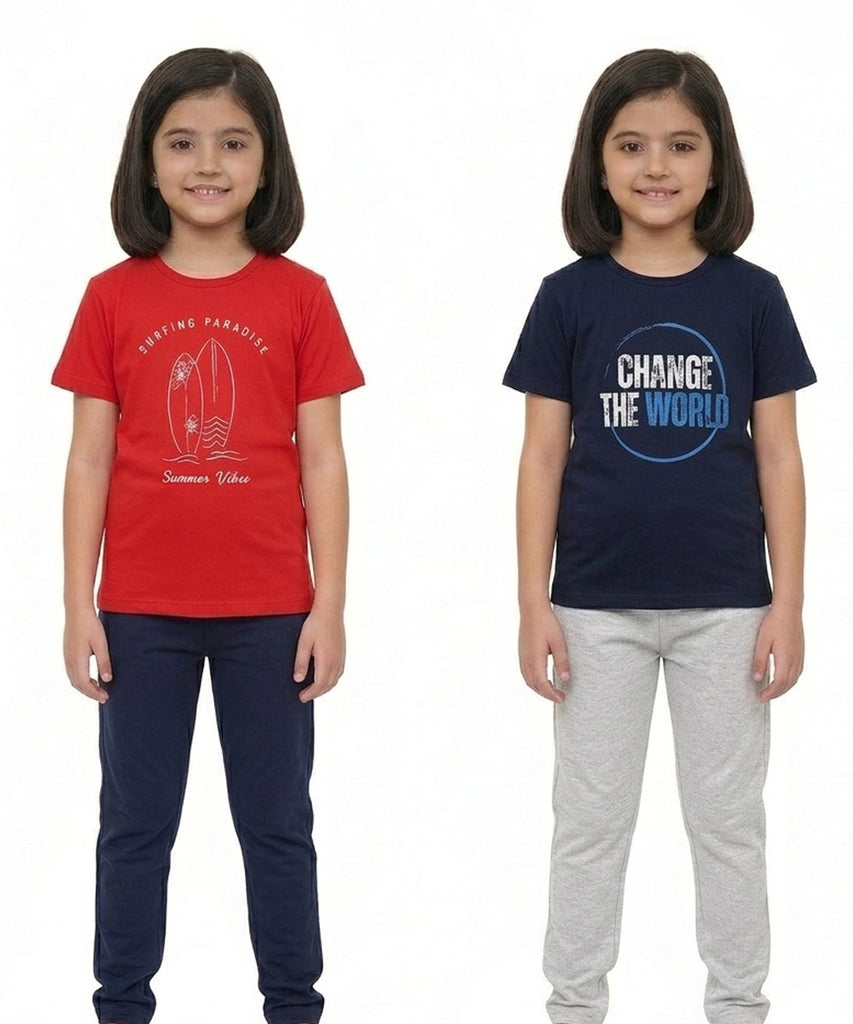 GIRLS TRACK PANT SET - COMBO