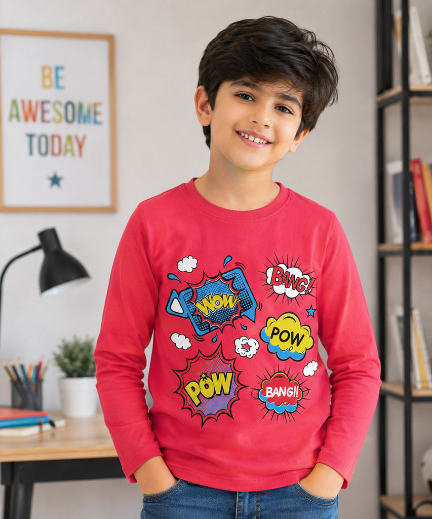 Boys Full Sleeve Cotton T-Shirt