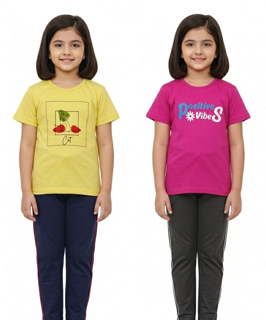 GIRLS TRACK PANT SET - COMBO